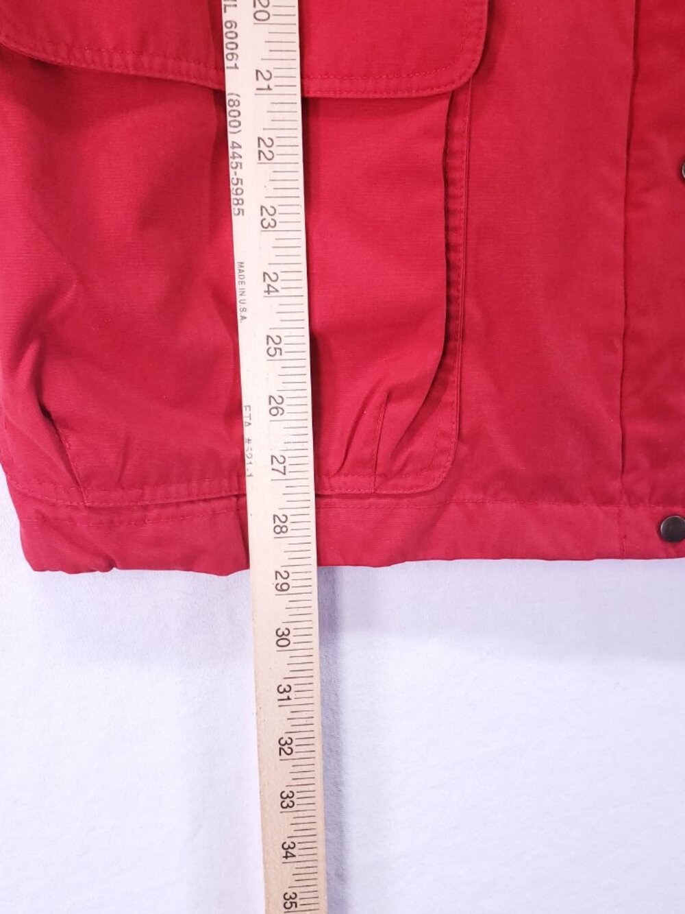 London Fog Women’s Parka Rain Coat Size 10 Red Full Zip Blue Hood Short Length - Picture 4 of 15